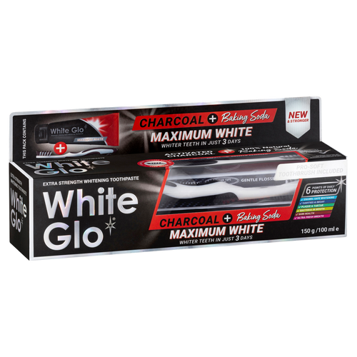 Charcoal + Baking Soda Maximum White Toothpaste 150g Image