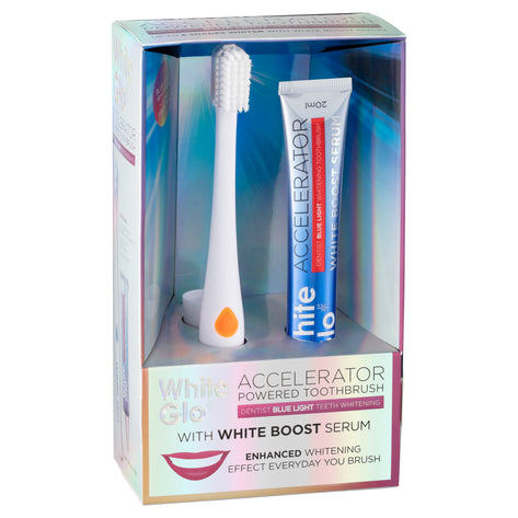 White Glo Accelerator LED Micro-Sonic Toothbrush with White Boost Serum