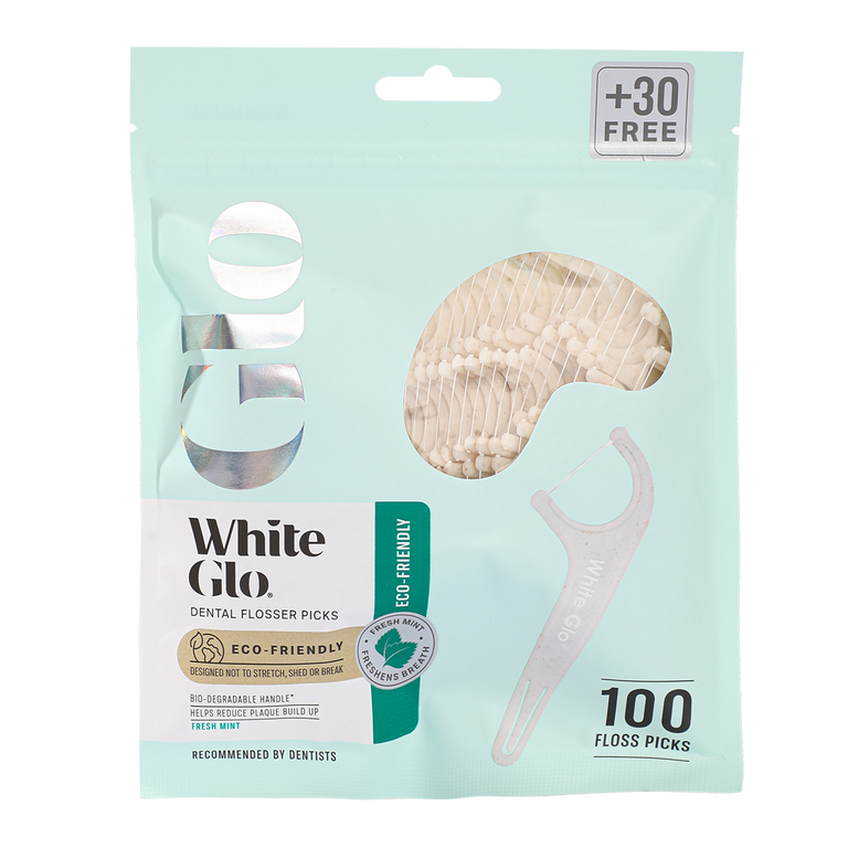 Dental Flosser Picks Eco-Friendly Bio-Degradable Handle 70 Floss Picks