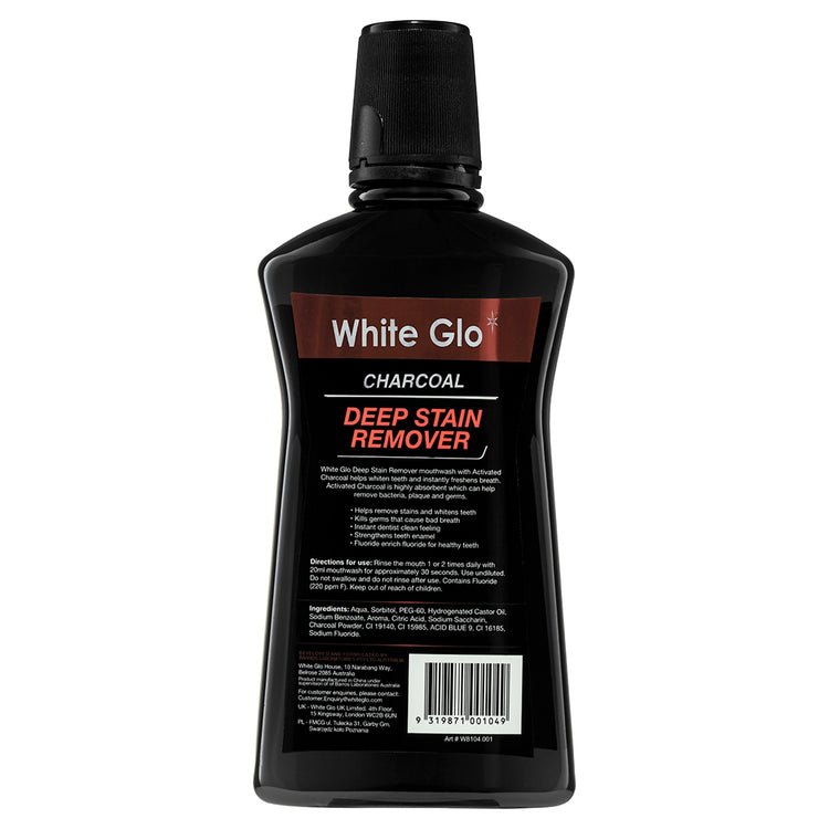 Charcoal Deep Stain Remover Mouthwash White Glo