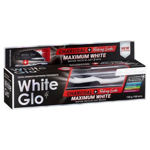 Charcoal + Baking Soda Maximum White Toothpaste 150g Image 