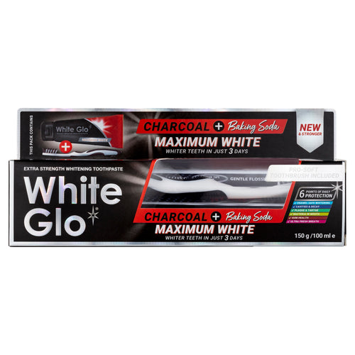 Charcoal + Baking Soda Maximum White Toothpaste 150g Image 