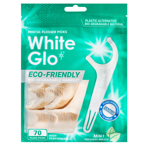 Dental Flosser Picks Eco-Friendly Bio-Degradable Handle 70 Floss Picks